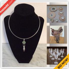 MaxSold Auction: This online charity auction features vintage jewelry, crystalware, vintage china, framed artwork, workout bench, leather saddles, vintage crocks, area rugs, bar stools, computer desk with chair, laminate countertop, stamp collections and much more!